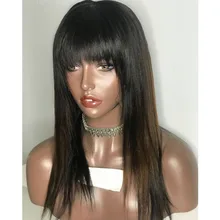SimBeauty Highlights Wig Full Fringe 13×6\13×3 Lace Front Human Hair Wigs 360 Lace Frontal Wig Peruvian Remy PrePlucked Hairline