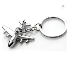 Лидер продаж рекламный подарок на заказ металлический брелок в форме самолета