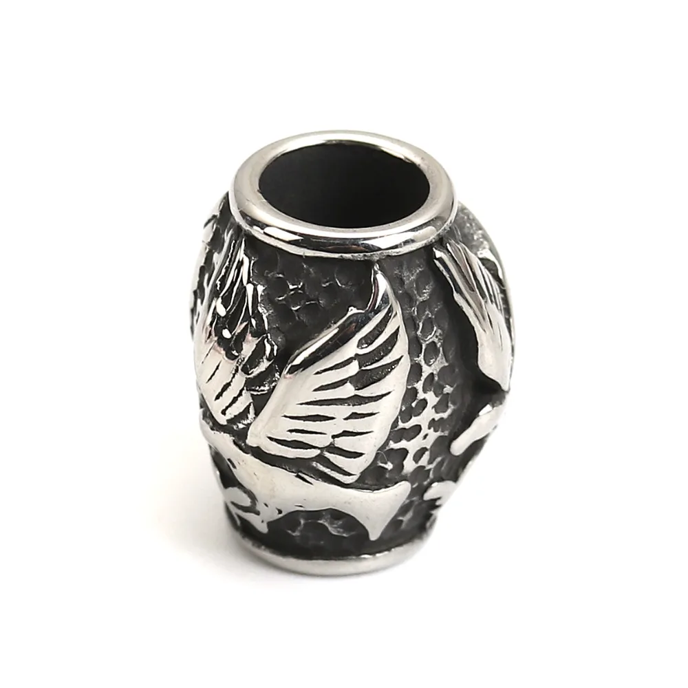 

Doreen Box 304 Stainless Steel Spacer Beads Drum Antique Silver Eagle 13mm( 4/8") x 11mm( 3/8"), Hole: Approx 5.1mm, 1 Piece