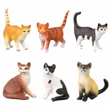 10 стилей реалистичные фигурки кошек набор игрушек кукла кошка модель для детей мальчиков девочек торт Топпер аксессуары для украшения торта