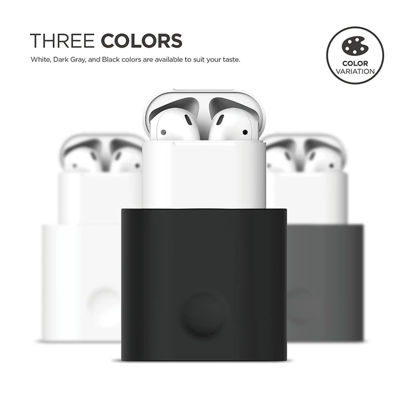 Силиконовая зарядная станция Подставка для зарядки Apple Airpods док мягкий