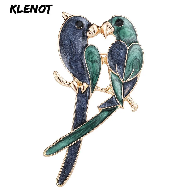 

Exquisite Parrot Enamel Oriole Bird Pins and Brooches Couple Jewelry Bird Animal Brooch Decoration Love Gifts Insect Breastpin