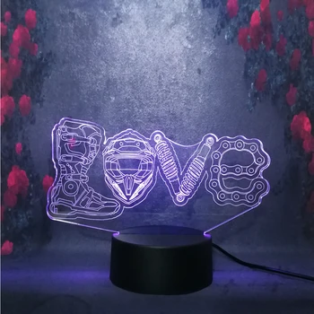 

Creative 3D Bedroom Decor Night Light Romantic Love Collection Wedding Expression Apply Desk Table Lamp LED RGB Blub Girl gift