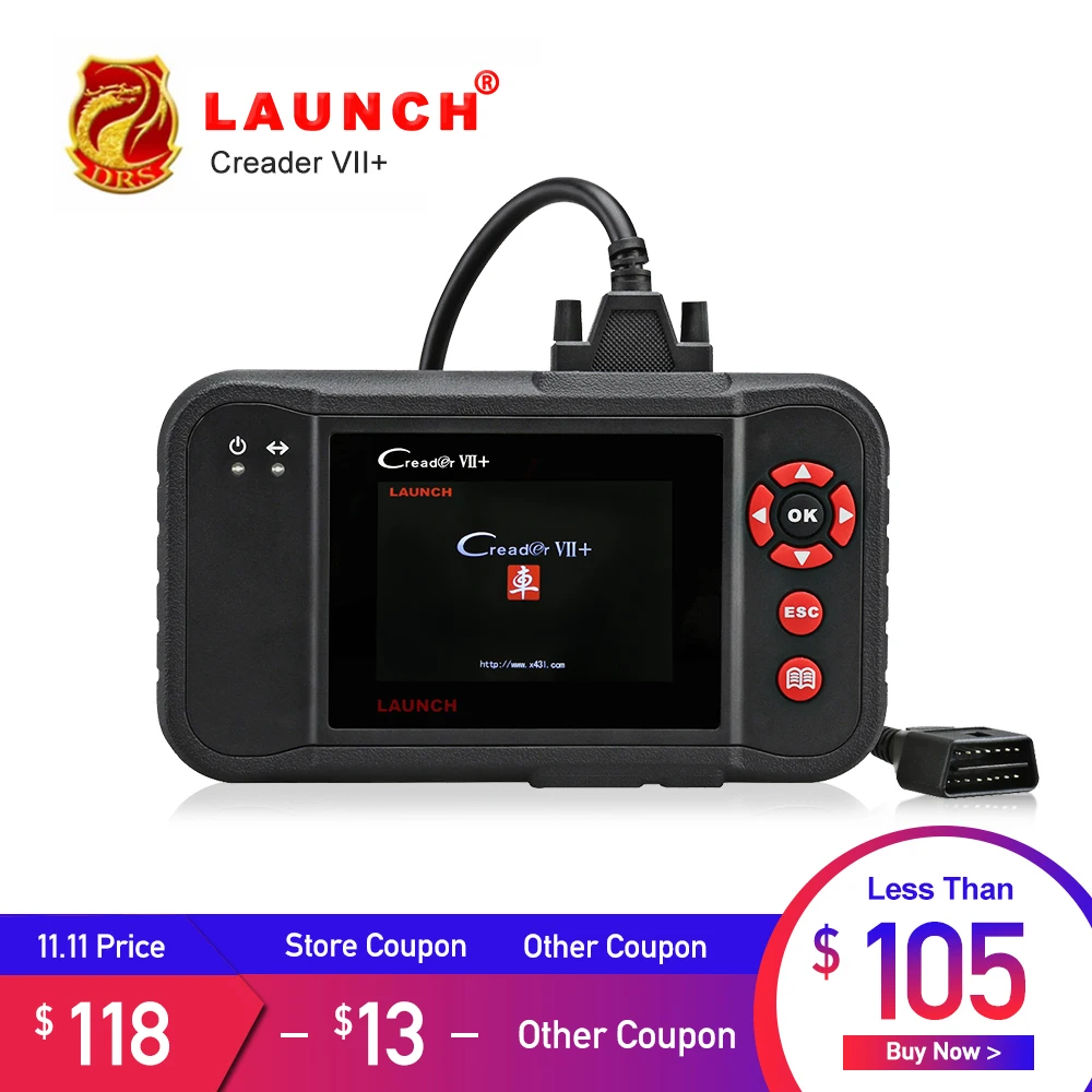 Launch X431 Creader VII Plus VII+ Auto Code Reader OBD2 OBD 2 Scanner Launch CRP123 OBDII Diagnostic Tool Automotive Scan Tool Launch X431 Creader VII Plus VII+ Auto Code Reader OBD2 OBD 2 Scanner Launch CRP123 OBDII Diagnostic Tool Automotive Scan Tool