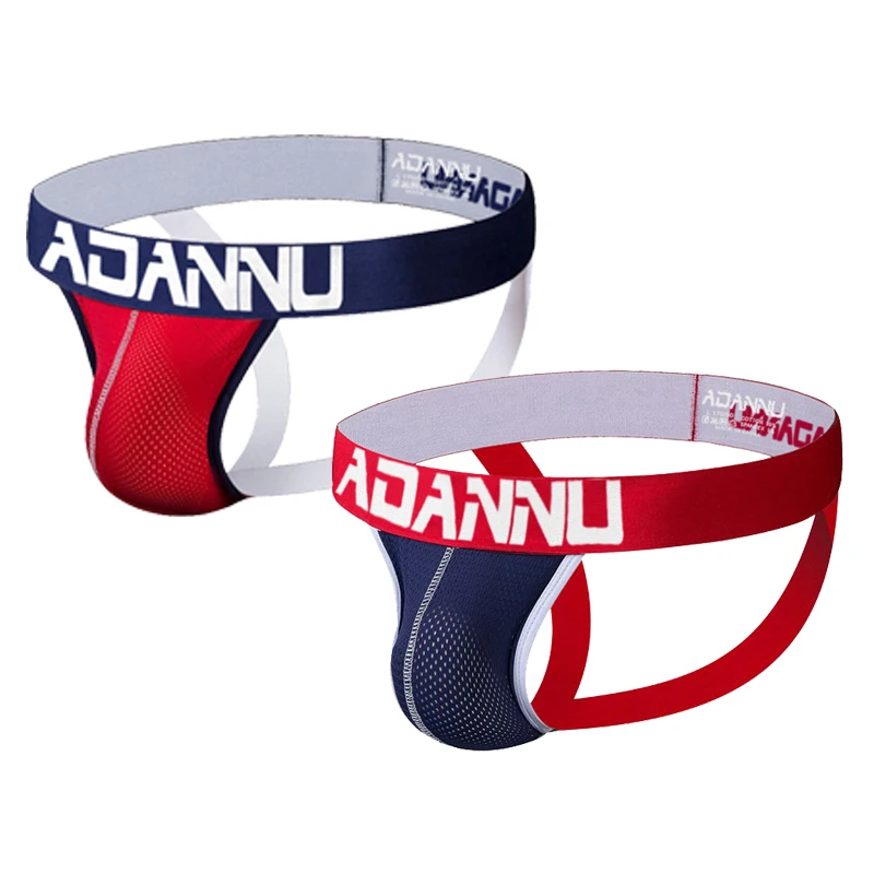 Сетчатое сексуальное нижнее белье Мужские jockstrap мужские трусики дышащие Стринги