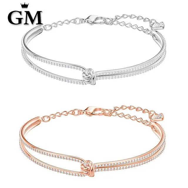 

GM Original Copy High Quality 1:1 SWA Multi-Color Double Ring Gold-Plated Bracelet With Logo Free Mail
