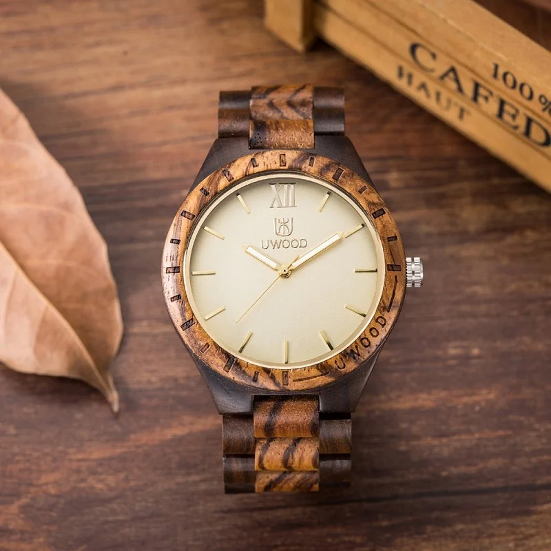 Деревянные часы UWOOD Sandal, деревянные модные мужские часы для студентов, ретро браслет, деревянный браслет, наручные часы для мужчин, Relogio Masculino