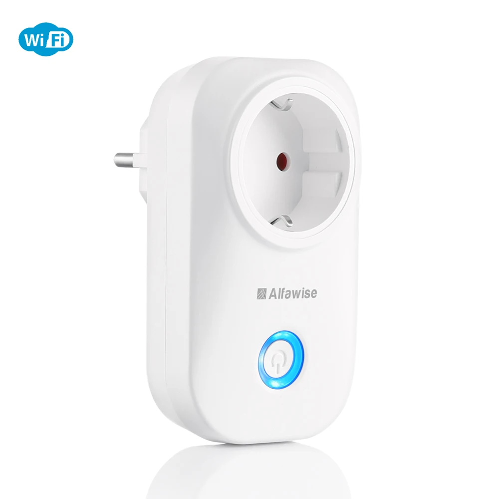 

Alfawise WiFi Smart Plug UK Socket, APP Control Power Outlet For Home Improvement Time Setting Kitchen Smart Wall Socket