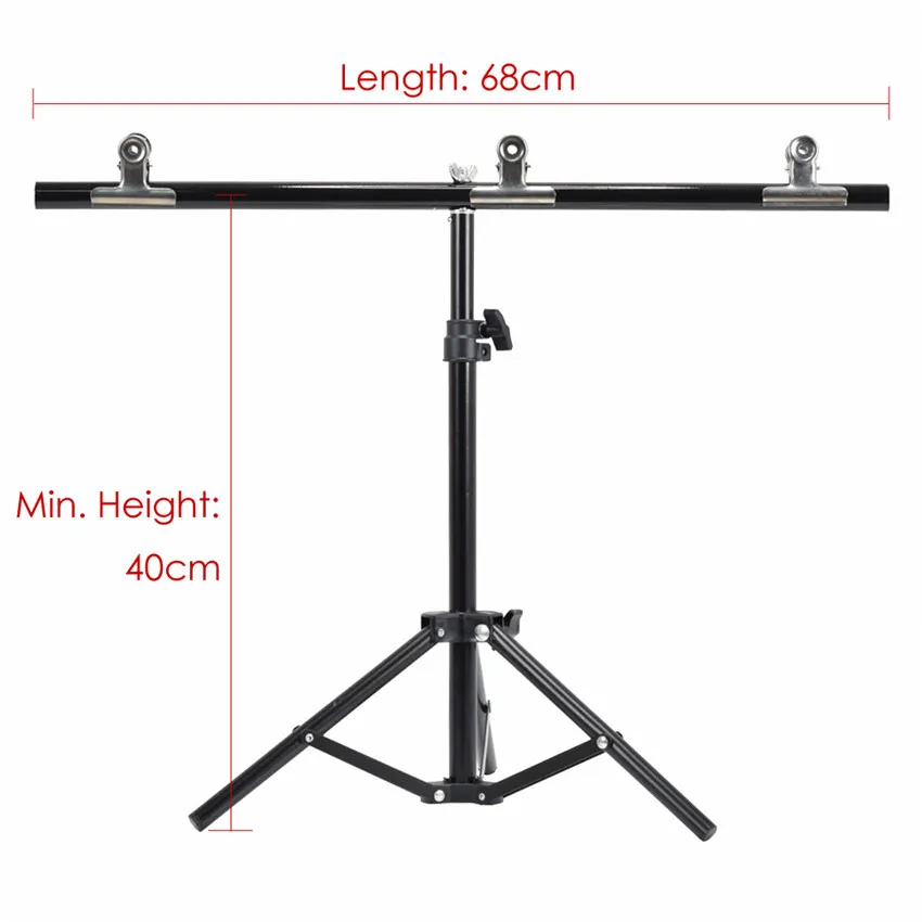 Фотография задний фон из ПВХ Фон Поддержка Стенд система Металлические фоны для фотостудии 68 см фон и 3 шт. Зажим