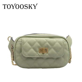 

TOYOOSKY Waist Bags For Women Designer Chain Fanny Pack Fashion Belt Bag Female Simple Chest Bags Pu Leather Shoulder Bags Bolsa