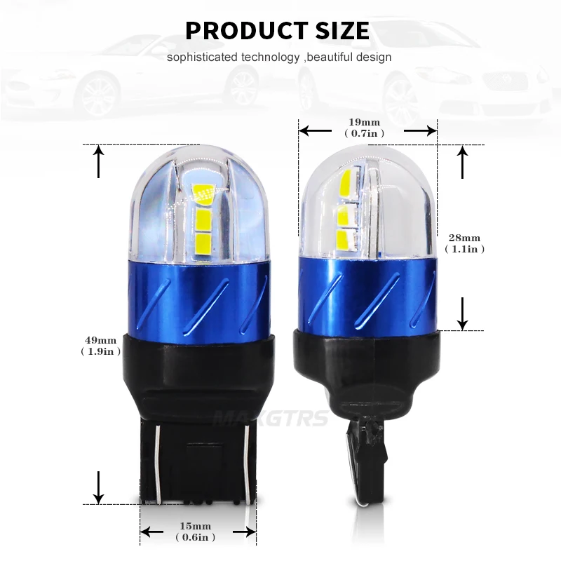 2x Высокая мощность 7443 T20 W21/5 W 3030 светодиодный фонарь передний указатель поворота задние фонари тормозные задние противотуманные фары Дневные ходовые огни DRL