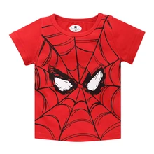 Nuevas camisetas para niños, camisetas de manga corta de héroe Popular Spiderman Impresión de Superman para bebés, camisetas para niños, camisetas de verano, envío gratis