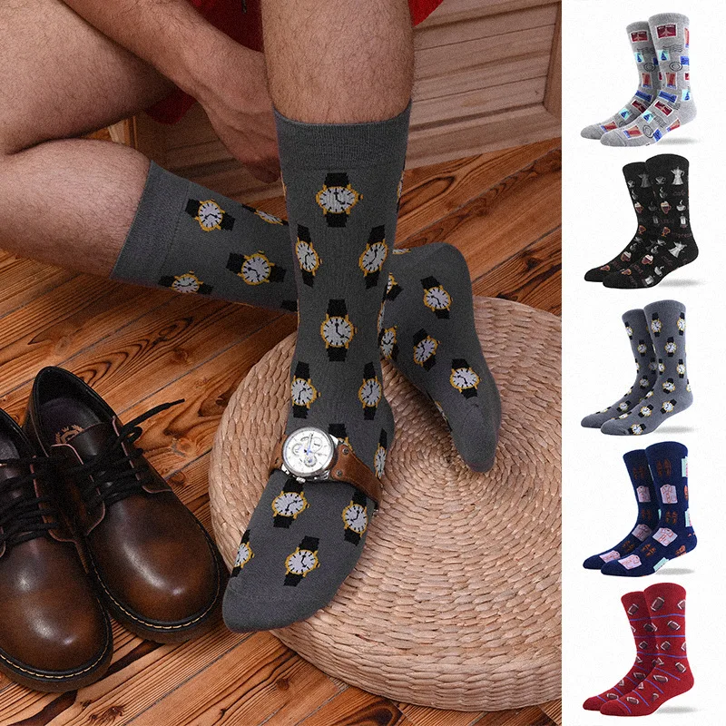 Novelty Rugby Gentleman Clothing Socks Hip Hop Funny Socks Men's Happy