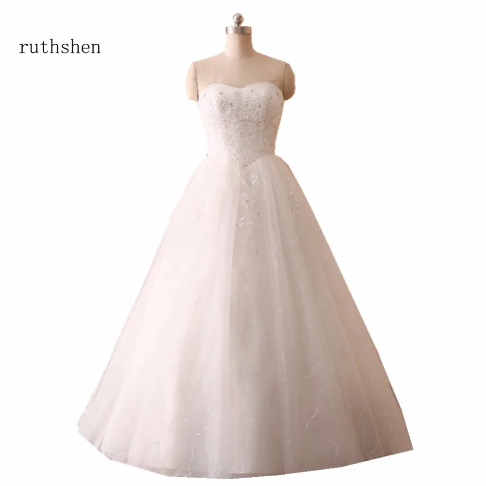 ruthshen Real Photo Cheap Ball Gown Wedding Dresses Princess Sequins