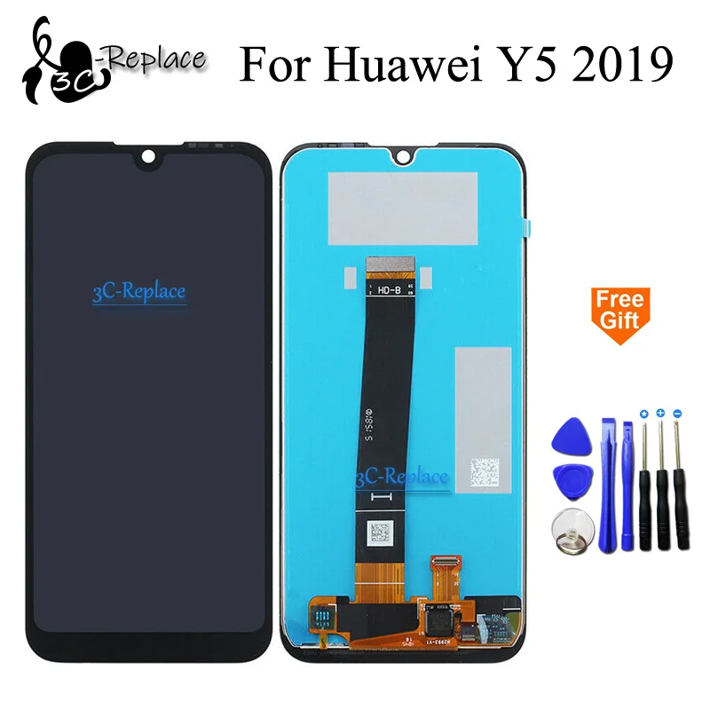 

Black For Huawei Y5 2019 AMN-LX2 AMN-LX3 AMN-LX9 AMN-L29 AMN-LX1 AMN-L21 LCD Display Touch Screen Digitizer Assembly Free Tools