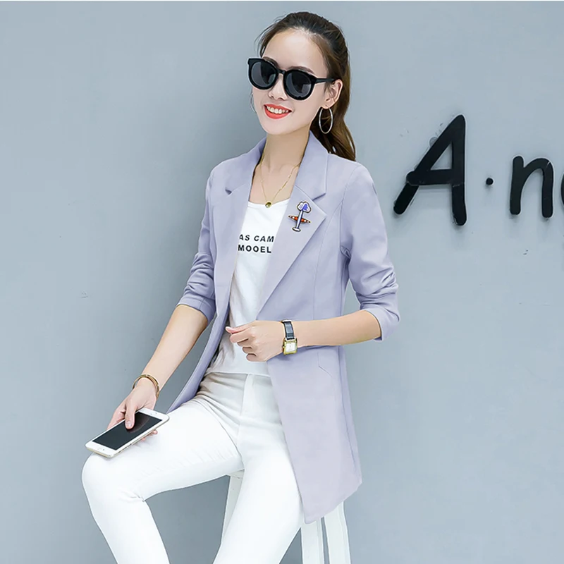 Blazer Feminino New Large Size S-3xl Spring Women Suit Jacket 2018 Autumn High Quality Slim Long-sleeved Lapel Female Xy076 