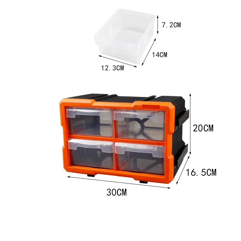 Caja de componentes con caja de piezas de hardware de plástico para cajones caja de almacenamiento de tornillo