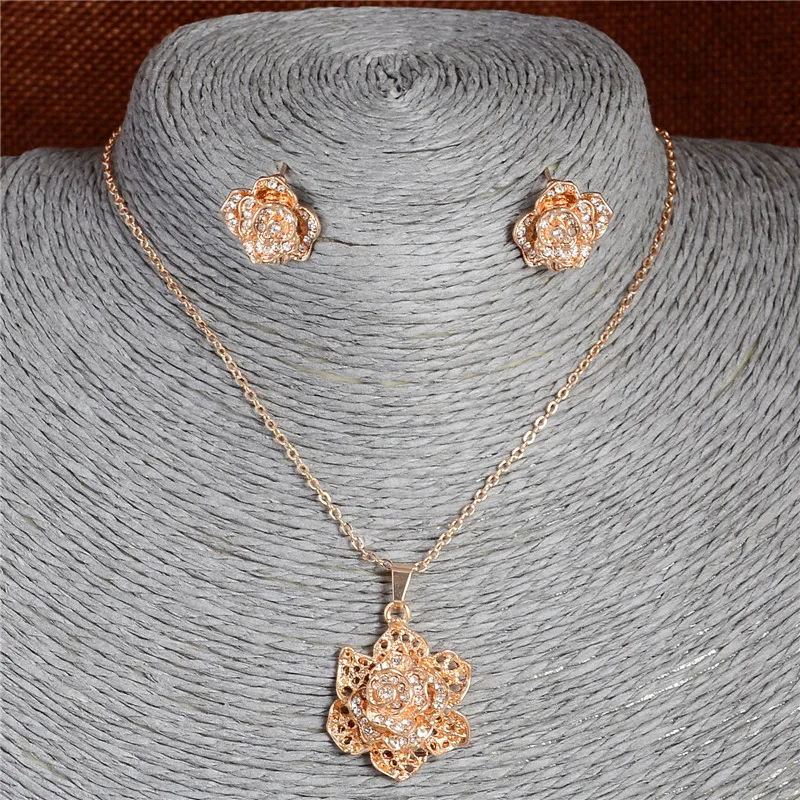 Женский ювелирный комплект из колье и серёг с кристаллами|parure bijoux|parure bijoux femmecolorful