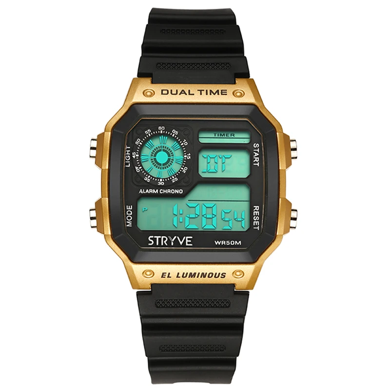 Часы STRYVE мужские спортивные брендовые люксовые известные светодиодсветодиодный
