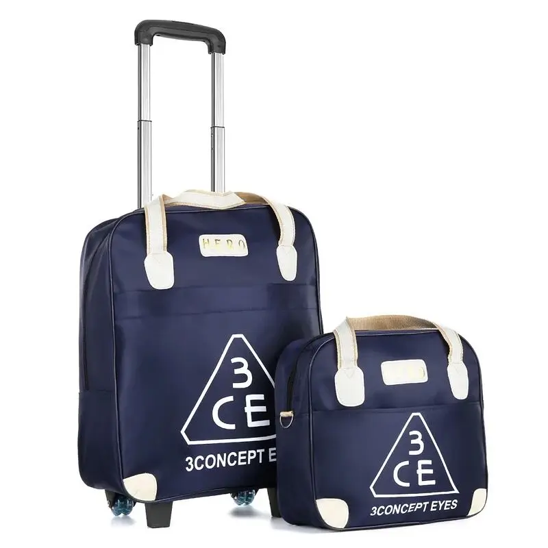 Rolling Luggage Travel Bag On Wheels Trolley suitcase with handbag go Shopping for Girls vs Women Boarding Trolley Luggage Sets