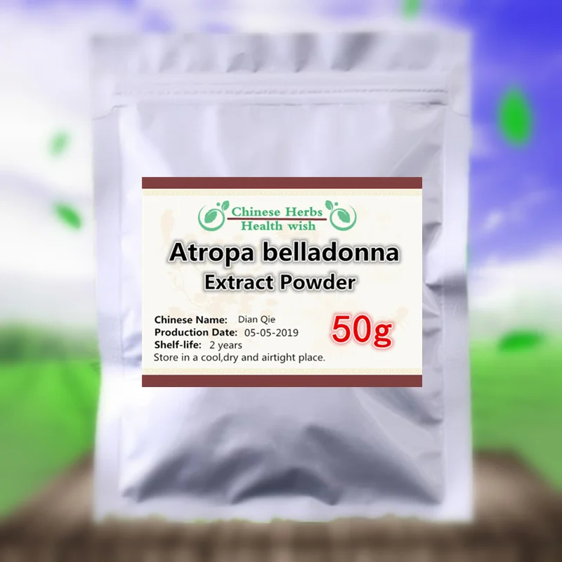 

50-1000g,Gallbladder Care,100% natural Belladonna Extract Powder,Hyoscyamine,Dian Qie,Cure the gastric and duodenum ulcer