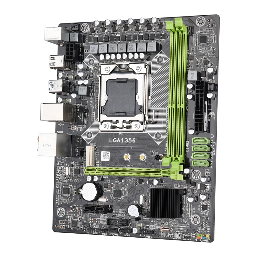 Kllisre X9A набор материнских плат с LGA 1356 E5 2420 C2 2x8GB = 16 Гб 1600 МГц DDR3 память ECC Reg