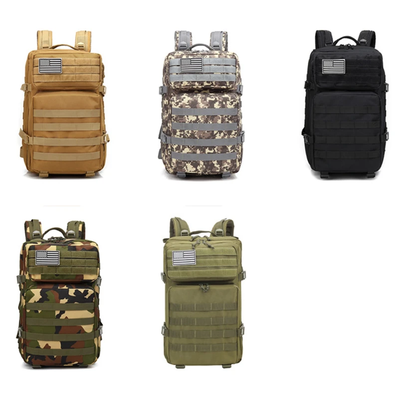 45L 3 P bolso militar ejército táctica Camping al aire libre de los hombres de mochila táctica militar Oxford para ciclismo escalada deportiva bolsa - 6