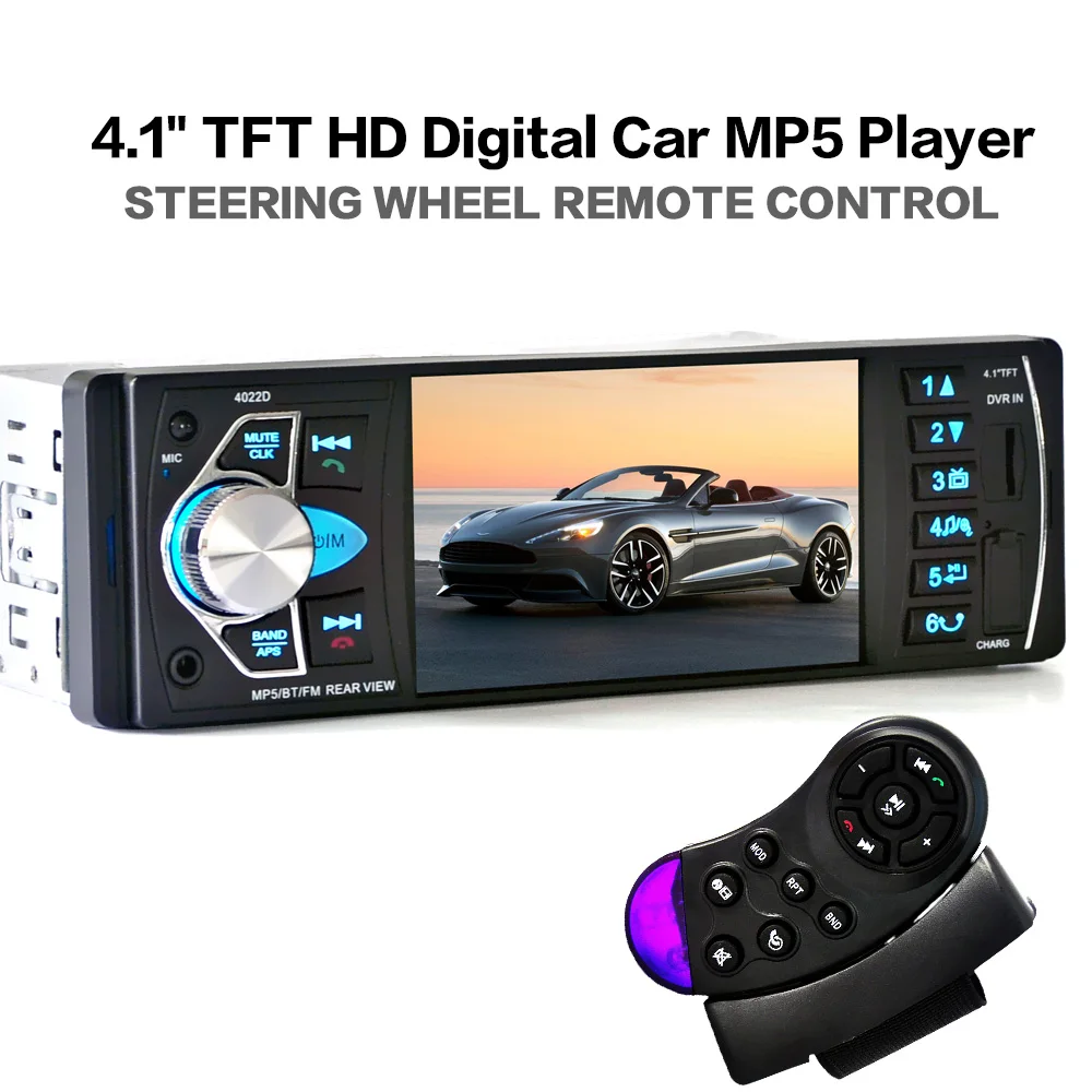 4022D 4 1 дюйма автомобильное радио 2 Din MP5 плеер аудио стерео USB/TF/AUX FM станция Bluetooth с