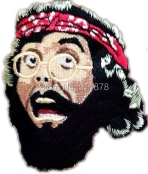 

Cheech & Chong Face Movie TV Series Fancy Dress Costume Embroidered iron on patch TRANSFER APPLIQUE