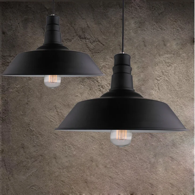 

American Countryside Vintage Loft Style Pendant Light Wrought Iron Pot Cover Coffee Shop Decoration Lamp Free Shipping