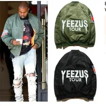 Новый Куртка Мода Хип-Хоп Мужчины Бренд YEEZUS Куртка Камуфляж Ввс Полет Бомбардировщик Куртка Мужчины Куртка Yeezy Kanye West