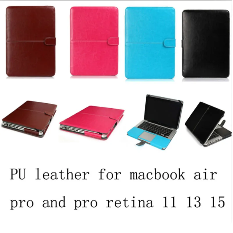 PU leather protective sleeve for mac book pro 13 15/retina 13 15 notebook bag laptop protector for macbook air 13 11 12