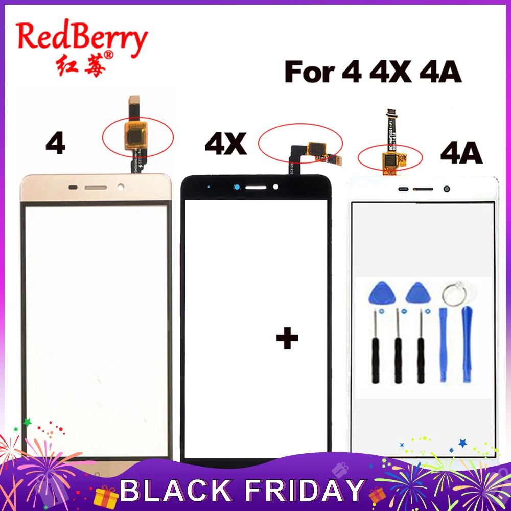 

Front Outer Lens Glass Touch Screen Digitize For Xiaomi Redmi 4 4A 4X TP Touch Panel Perfect Repair Parts Touch Screen +tools