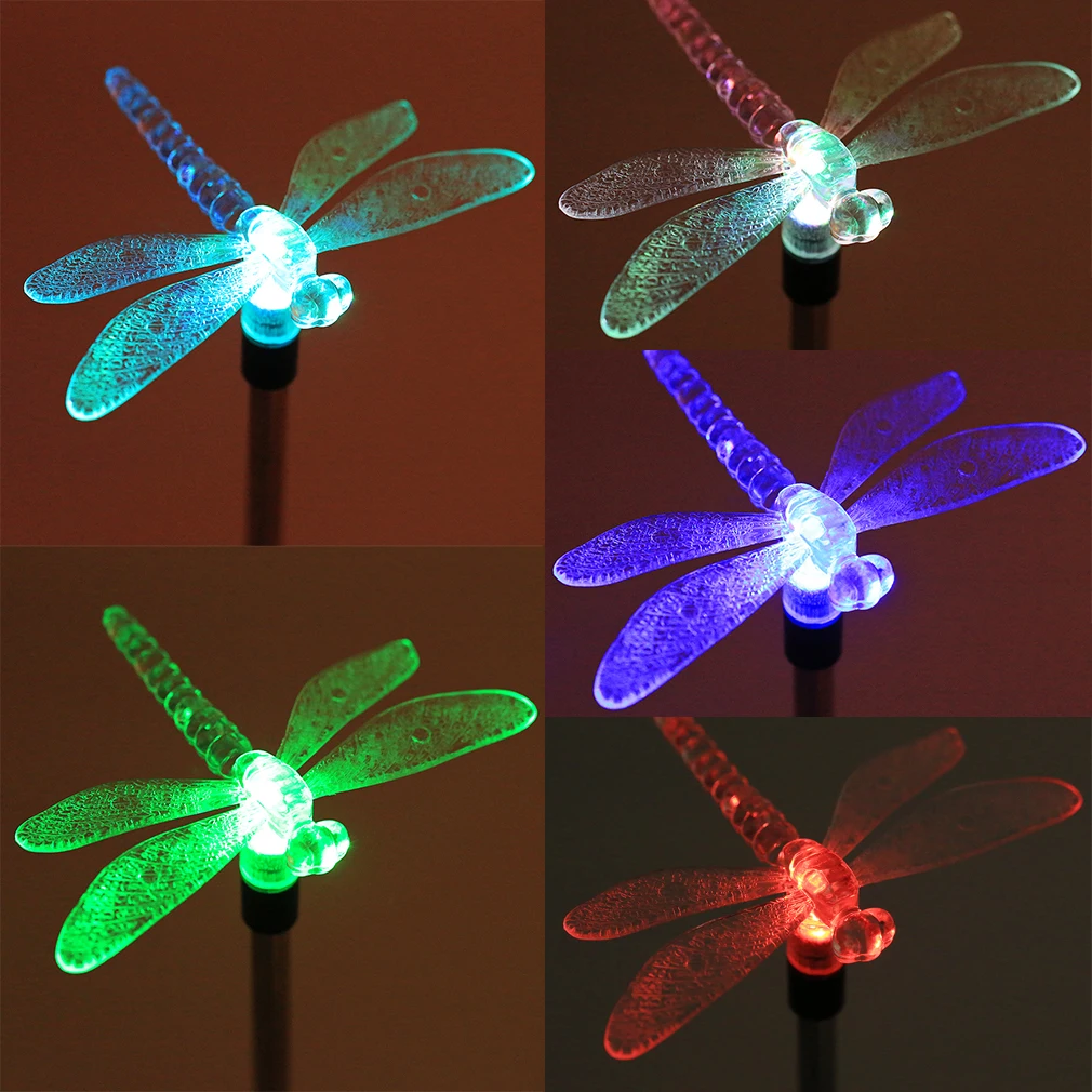 

Multicolor Solar LED Light Outdoor Dragonfly/Butterfly/Bird Lawn Lamps Solar LED Path Light Outdoor Garden Lawn Landscape Lamp
