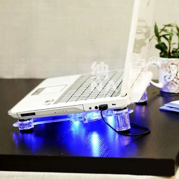 

3 Fans Notebook Cooler Base With Blue LED Light Laptop Cooling Pad Stand Air-cooled Computer USB Fan Support For Laptop PC
