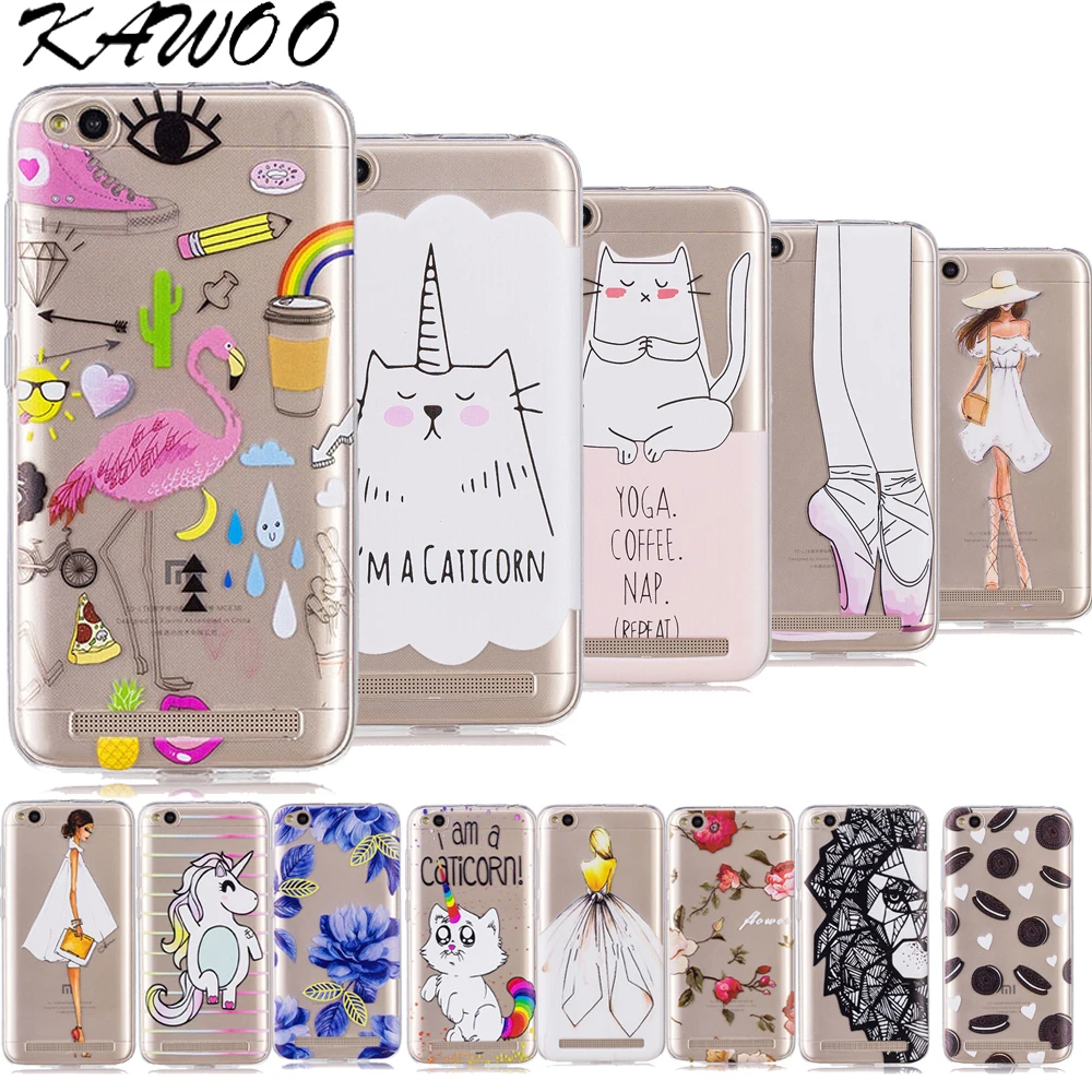 Slim Patterned Clear Soft TPU Gel Silicone Case Cover For Xiaomi Mi A1 Redmi 4X 4A Ultra Thin Phone Capa For Redmi Note 5A 4X 5A(1)