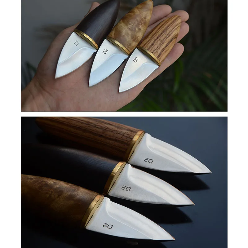 Portátil pequeño mango de madera de defensa cuchillo con cubierta de trabajo al aire libre Camping táctica de defensa personal Stinger Accesorios