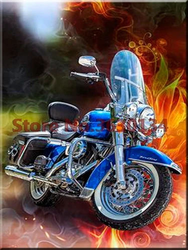 Full Diamond Painting Flame motorcycle Mosaic Cross Stitch Craft DIY 5D Embroidery Picture Home Decoration | Дом и сад