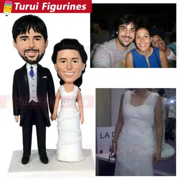 

Custom made bobbleheads from photo custom kiss dolls wedding cake topper mr & mrs bobblehead dolls figurines from wedding photos