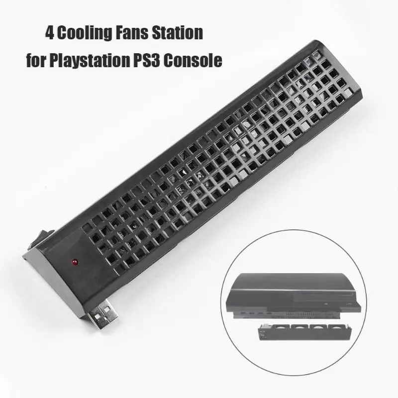 Двойной usb-хаб 4 вентилятора охлаждения для PS3(40 г/80 г) консоль USB игровая станция кулер для Playstation PS3(40 г/80 г) консоль