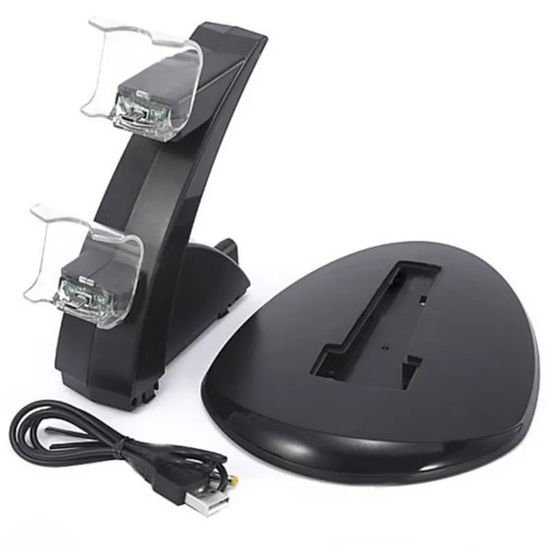 Best Great Charger Station Stand For Two PS4 Controller Top Selling Black PVC Material Dual USB Charging Dock For Playstaion 4 Best Great Charger Station Stand For Two PS4 Controller Top Selling Black PVC Material Dual USB Charging Dock For Playstaion 4
