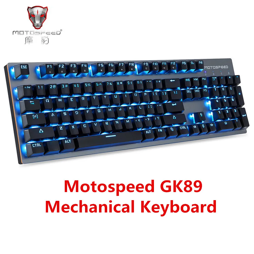 Motospeed GK89 104 ГГц Беспроводная/USB Проводная Механическая клавиатура 2 4 ключей с RGB