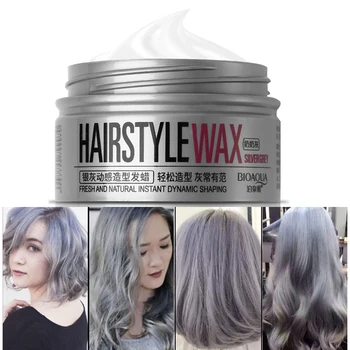 

BIOAQUA Brand 100g Silver Grey Hair Pomade Mud Hairstyle Shaping Wax Cream Quick Dry Modeling Easy To Styling Natural Fluffy Gel