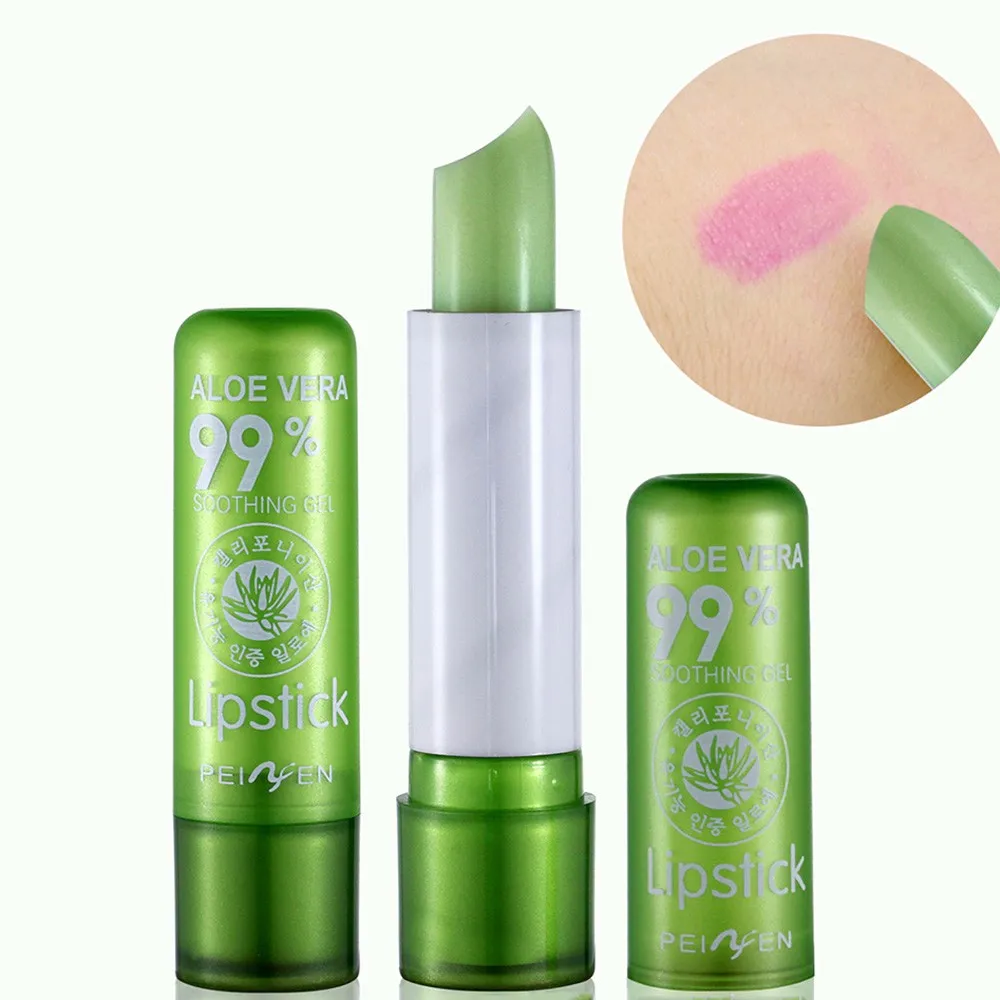 

1PC Moisture Melt Lip Balm Long-Lasting Change Color lipstick Aloe Nonstick Cup Balm