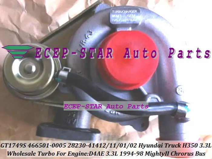 GT1749S 466501 466501-5005S 28230-41412 Turbo Turbocharger For HYUNDAI Truck H350 Mighty II 1994-98 Chrorus Bus H600 D4AE 3. (3)