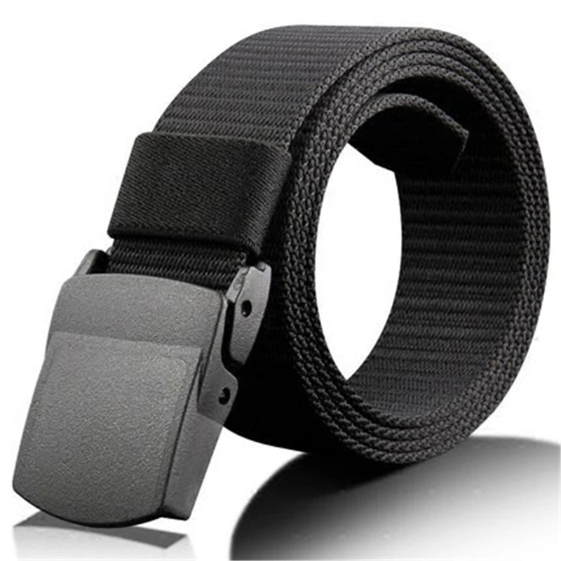 

Meetee 100-130cm Outdoor Leisure Belt Automatic Buckle Canvas Nylon Adjustable Waist Band Strap for Jeans Camping AP2767