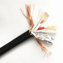 Высокогибкий микрофонный кабель 2 ядра 0,5 мм² 5 м двойной экранированный витой кислородный медный Hi-Fi качество звука микрофонный аудио кабель