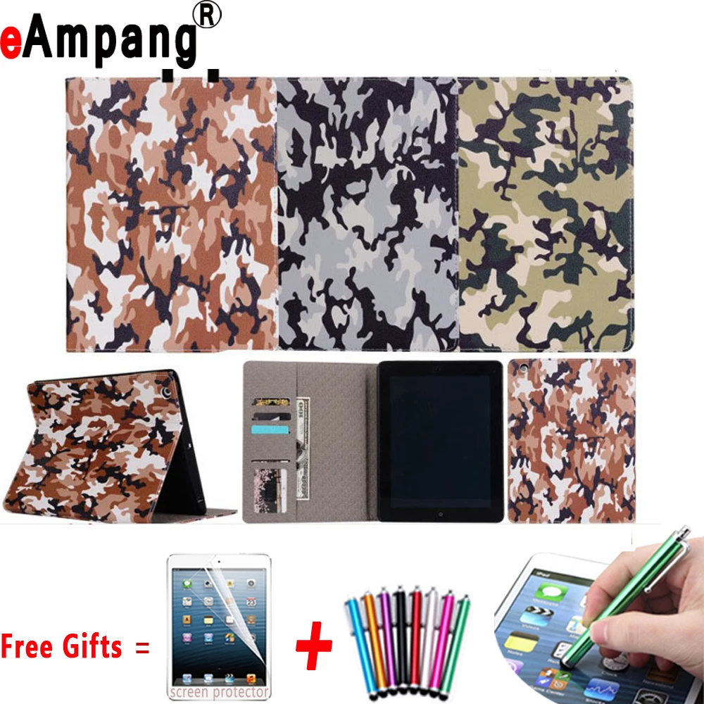 

Camouflage Cover for Apple iPad Mini Case PU Leather Case for iPad Mini 2 Slim Smart Stand Cover for iPad Mini 3 Case 7.9 inch