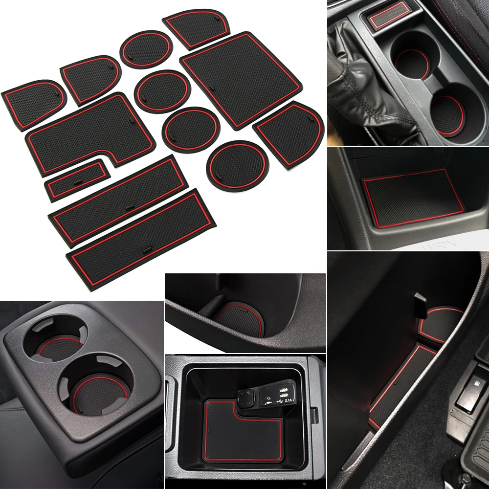 

Custom Fit Cup and Console Liner Acessories for Subaru WRX 2015 2016 2017 2018 2019 2020 13 PC Set