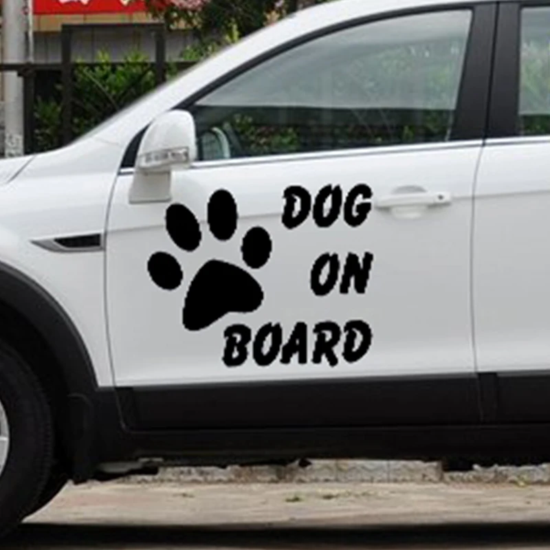Dog On Board Funny Car Sticker For Cars Door Side Truck Window Rear